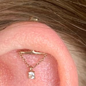 14k rose gold cartilage piece